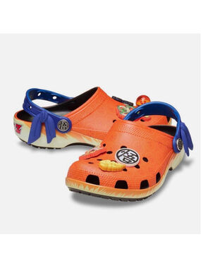 CROCS x Dragon Ball Z Classic Clog Multi Orange Blue 210826-90H Sandal Sz 11W-9M